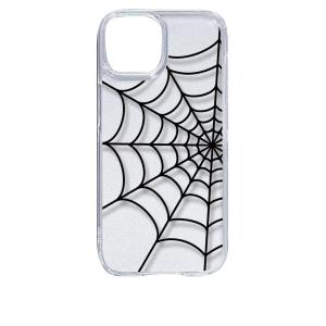 iPhone15 アイフォン15 クリア ハードケース スパイダー 蜘蛛の巣 クモ ブラック スマホ ケース スマートフォン カ｜ss-link