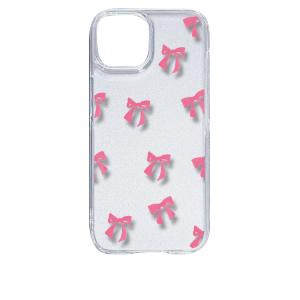 iPhone15 アイフォン15 クリア ハードケース リボン(ピンク) スマホ ケース スマートフォン カバー カスタム ジャケ｜ss-link