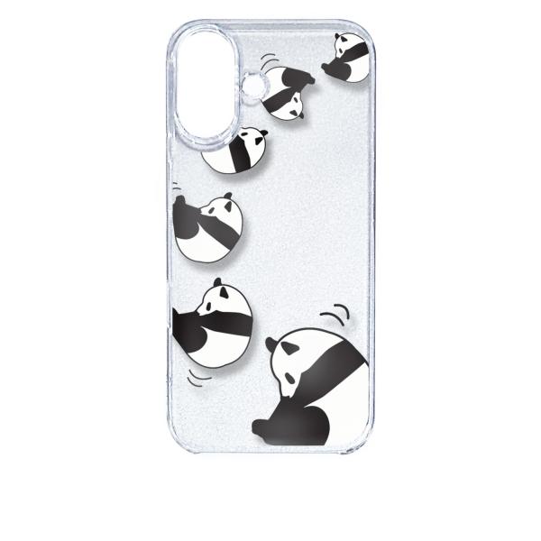 iPhone16 アイフォン16 クリア ハードケース ころころパンダ スマホ ケース スマートフォ...