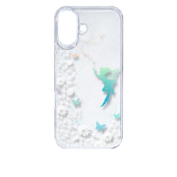 iPhone16 アイフォン16 クリア ハードケース フェアリー キラキラ 妖精 花柄 蝶 スマホ...