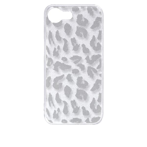 iPhone16e アイフォン16e クリア ハードケース ヒョウ柄（グレー）半透明透過 アニマル ...