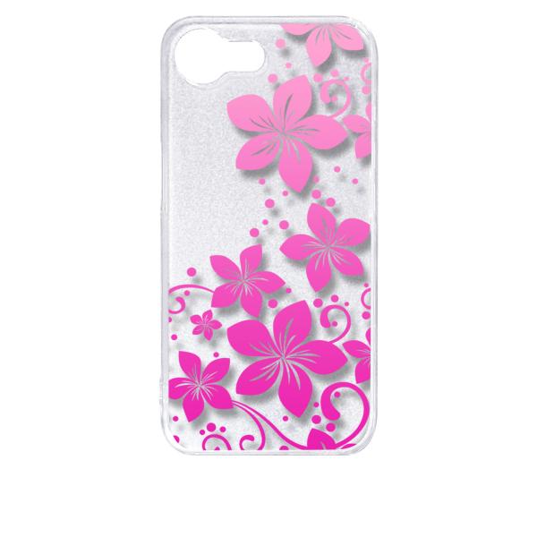 iPhone16e アイフォン16e クリア ハードケース ハワイアンフラワー(ピンクグラデーション...
