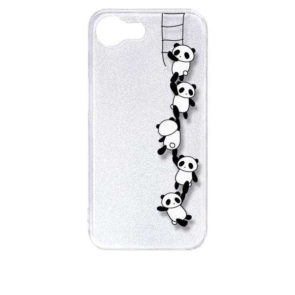 iPhone16e アイフォン16e クリア ハードケース ぶらさがりパンダ カバー ジャケット ス...