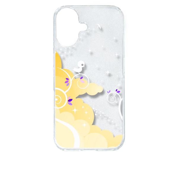 iPhone 17 アイフォン17 クリア ハードケース 小鳥キラキラ(イエロー) スマホ ケース ...
