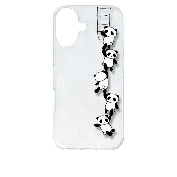 iPhone 17 アイフォン17 クリア ハードケース ぶらさがりパンダ カバー ジャケット スマ...