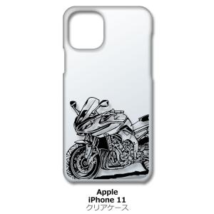 iPhone11 クリア ハードケース バイク イラスト クール スマホ ケース スマートフォン カ...