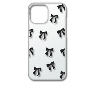 iPhone13 Pro Max アイフォン13プロマックス クリア ハードケース リボン(ブラック...