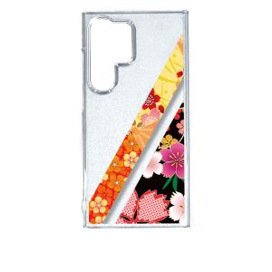 Galaxy S24 Ultra SC-52E SCG26 ギャラクシーS24ウルトラ クリア ハードケース t035-a 和柄 着物柄 花柄 桜 なでしこ 梅 牡丹 スマホ ケース スマート｜ss-link