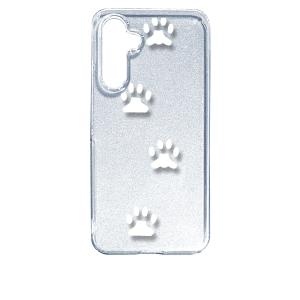 Galaxy A54 5G SC-53D SCG21 ギャラクシーA54 クリア ハードケース 肉球 犬 猫 ネコ 足跡 （ホワイト） カバー ジャケット スマートフォン｜ss-link