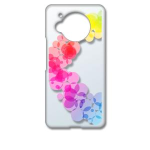 AQUOS R7 SH-52C アクオス クリア ハードケース レインボー サークル グラデーション...