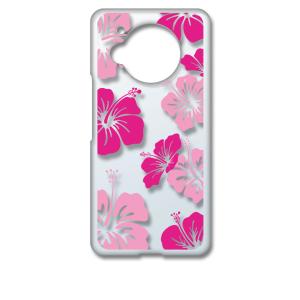 AQUOS R7 SH-52C アクオス クリア ハードケース ハイビスカス フラワー 花柄 y05...