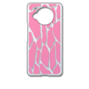 AQUOS R7 SH-52C アクオス クリア ハードケース キリン柄（ピンク）半透明透過 アニマ...