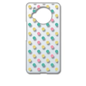 AQUOS R7 SH-52C アクオス クリア ハードケース プチドット(マルチカラー) レトロ ...