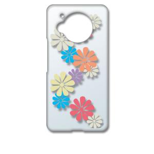 AQUOS R7 SH-52C アクオス クリア ハードケース 花柄(マルチ) 和柄 アジアン カラ...