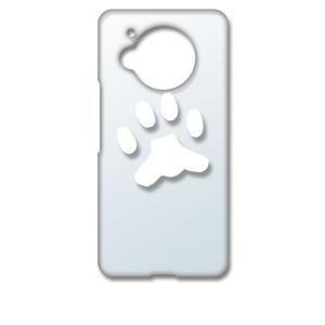 AQUOS R7 SH-52C アクオス クリア ハードケース 肉球 犬 猫 ネコ ワンポイント （...