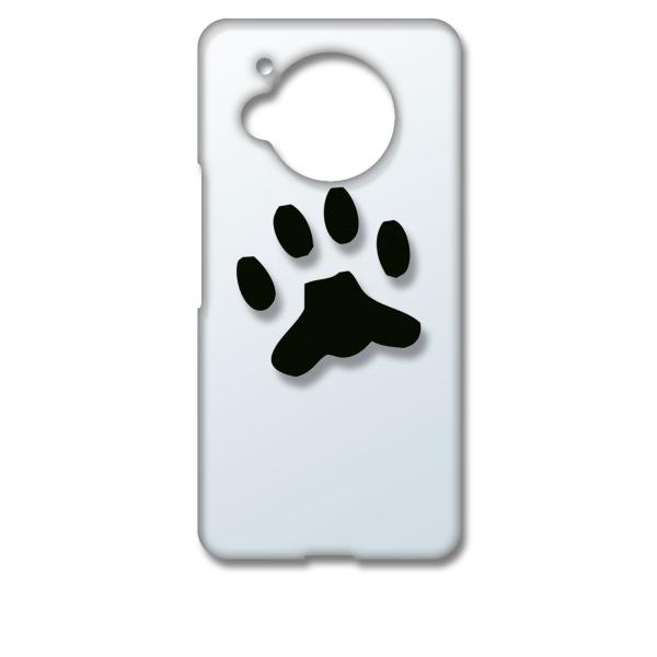 AQUOS R7 SH-52C アクオス クリア ハードケース 肉球 犬 猫 ネコ ワンポイント ス...