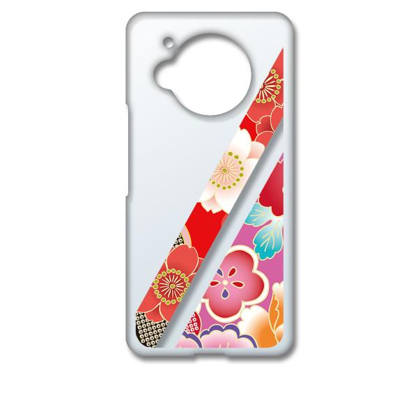 AQUOS R7 SH-52C アクオス クリア ハードケース t035-d 和柄 着物柄 花柄 桜...