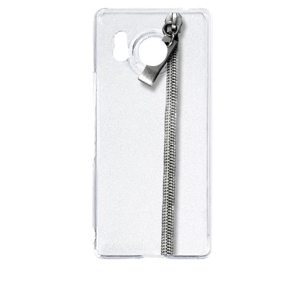 AQUOS R8 SH-52D アクオス クリア ハードケース ジッパー チャック m027 スマホ...