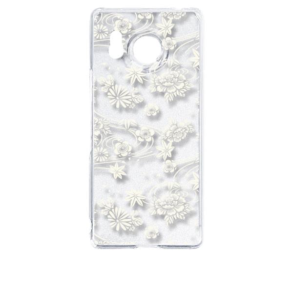 AQUOS R8 SH-52D アクオス クリア ハードケース ip1034 和柄 花柄 もみじ 菊...