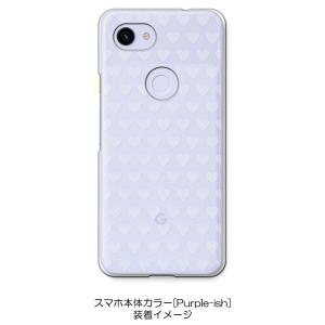 pixel3aXL Pixel 3a XL ケース クリア 透かし加工 プチハート ハードケース カ...