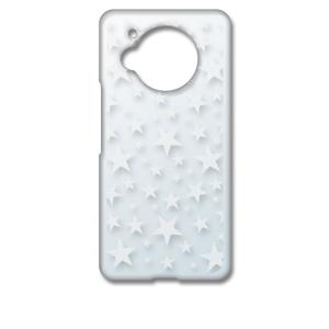AQUOS R7 SH-52C アクオス ケース クリア 透かし加工 星 スター ハードケース カバ...