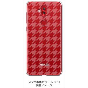 ZenFone5Q ZC600KL ASUS ケース クリア 透かし加工 千鳥柄 チェック 格子 ハードケース カバー ジャケット スマートフォ