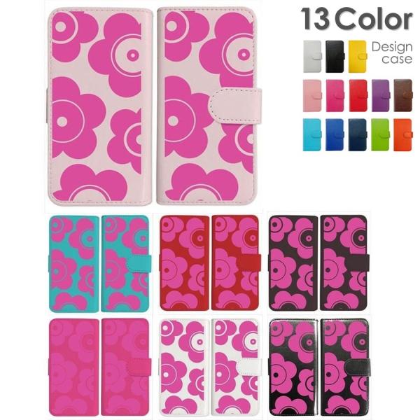 iPhone6 4.7インチ 手帳型 ケース t026-ピンク 花柄 マリメッコ風 ダイアリータイプ...