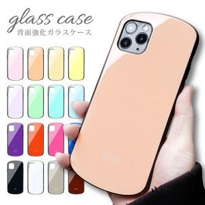 iPhone11Max ケース 背面ガラス TPU かわいい おしゃれ シンプル スマホ ケース カバー 耐衝撃 強化ガラス｜ss-link