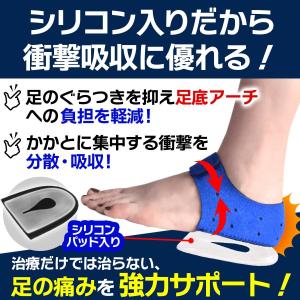 かかとサポーター 足底筋膜炎 踵サポート 衝撃...の詳細画像3