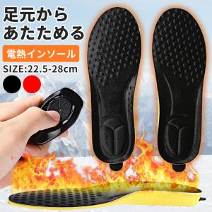 電熱インソール USB充電式 中敷き リモコン操作 3段温度調整