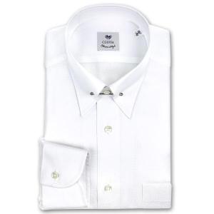 ワイシャツ Yシャツ メンズ 長袖 | CHOYA Classic Style | ホワイト 白シャツ ロイヤルオックスフォード ピンホールカラーシャツ CH_24FA｜ss1946