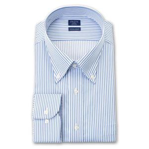CHOYA SHIRT FACTORY メンズ長袖 形態安定ワイシャツ CFD871-450 ブルー 8サイズ,｜ss1946