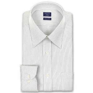 ワイシャツ Yシャツ メンズ 長袖 | CHOYA SHIRT FACTORY | モノトーンストライプ レギュラーカラーシャツ
