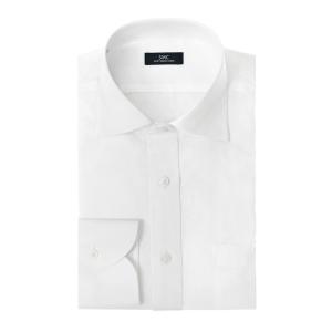 ワイシャツ メンズ 長袖 綿100％ 形態安定 白ドビー ホワイトシャツ セミワイドカラー SHIRT MAKER CHOYA｜ss1946