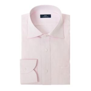 SMC ワイシャツ メンズ 長袖 綿100％ 形態安定 クレリック セミワイド