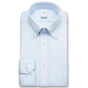 ワイシャツ Yシャツ メンズ 長袖 SMC Shiwanon 形態安定加工 ブルードビー ボタンダウンシャツ おしゃれ