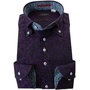 LOUIS&CLERK 国産 長袖 綿100% ドレスシャツ レギュラーフィット