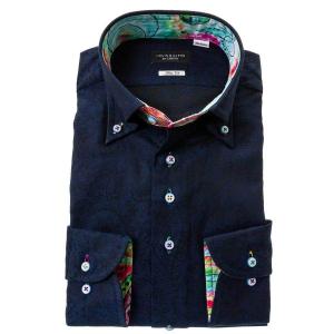 LOUIS&CLERK 国産 長袖 綿100% ドレスシャツ レギュラーフィット