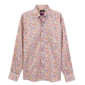 リバティプリント クラシック・ガーデン ピンク 花柄 長袖 綿100% ワイシャツ SW_25FA SW_2505FS SW2505ft SW2507ft SW_TSRC｜シャツステーション