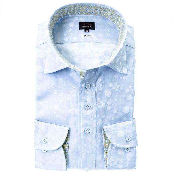 スタイルワークス メンズ長袖 ワイシャツ RWD130-151 ブルー