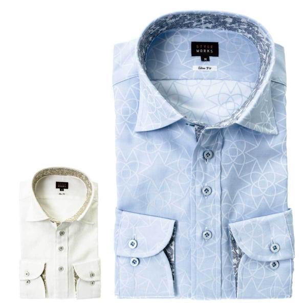 スタイルワークス メンズ長袖 ワイシャツ RWD130-AAA ブルー