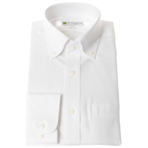 ワイシャツ ノーアイロン ノンアイロン 形態安定 長袖 ホワイト 白 オックスフォード ボタンダウン スリム 細身 シャツハウス メンズ ドレス SH_2401FS