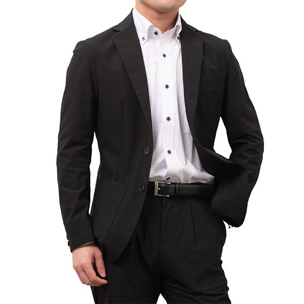 メンズ ビジネス ジャケット スーツ セットアップ ビジカジ 機能性 ブラック 黒 ブラウンレーベル...