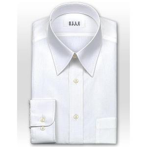 ワイシャツ Yシャツ メンズ 長袖 | ELLE HOMME | 形態安定 綿ポリエステル ゆったり ホワイト 白ブロード レギュラーカラーシャツ おしゃれ 就活 冠婚葬祭