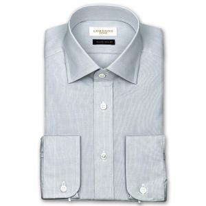ワイシャツ Yシャツ メンズ 長袖 | LORDSON Crest | 綿100％ 形態安定加工 スリム マイクロチェック ワイドカラー おしゃれ｜ss1946
