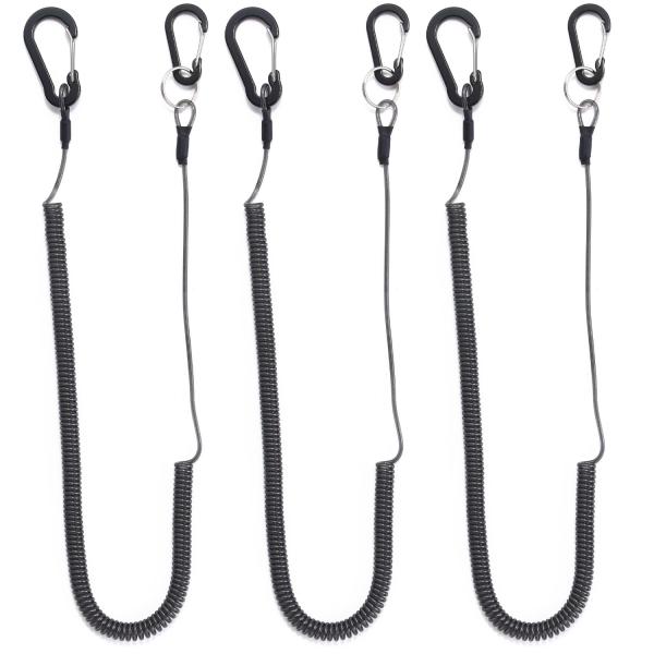 ESFUERZO（エスフエルソ） スパイラルコード 落下防止コード ワイヤー入りで高強度 コイルスト...