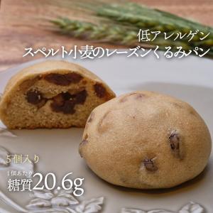 --- 5個入り ---   スペルト小麦のレーズンくるみパン 糖質制限、ダイエットに（ロカボ・低糖質食品・低糖質パン）【クール冷凍便】｜ssalon-fushimi