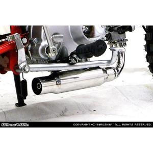 JAZZ50用 ステンレス製ツインスラッシュカットWマフラー/ジャズ50