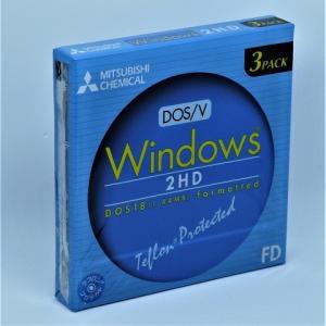 FD 3.5インチ 2HD Windows用フロッピーディスク (３枚組)　MITSUBISHI