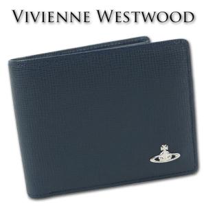 ヴィヴィアンウエストウッド Vivienne Westwood 牛革 マスター 二つ折り財布 メンズ ネイビー 紺 新品 正規品 日本製 Www Penwa Com